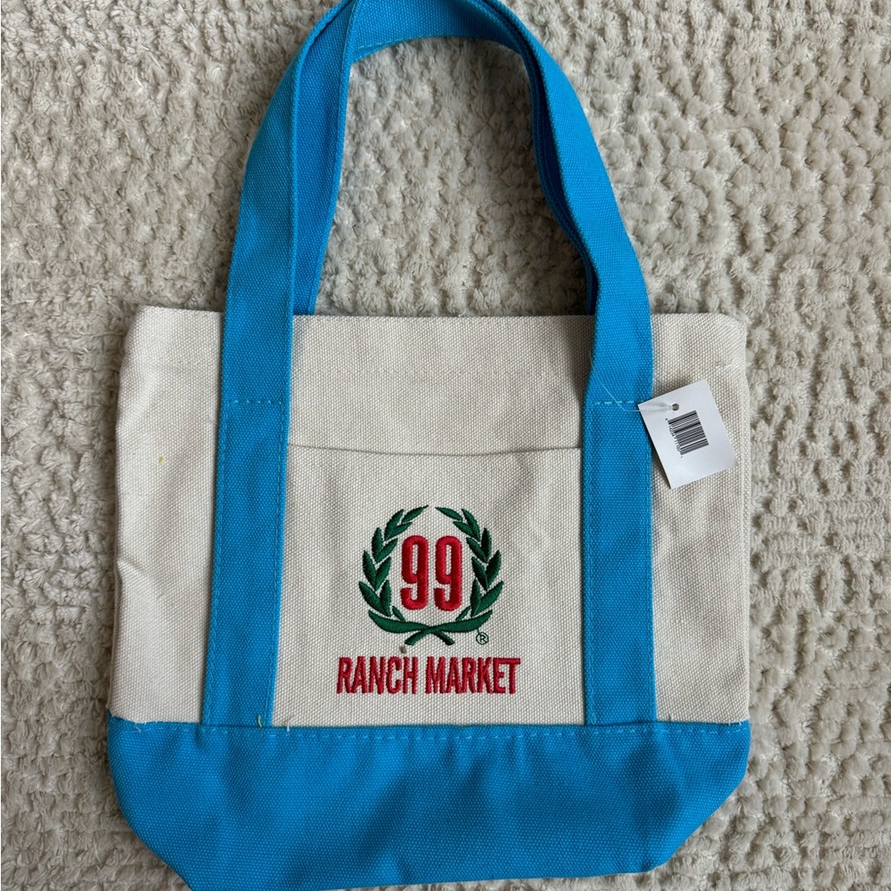 99 Ranch Market Canvas Tote Bag with Blue Accents